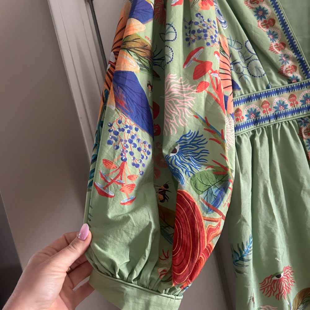 Farm Rio green bright yard maxi dress - Picture 7 of 10